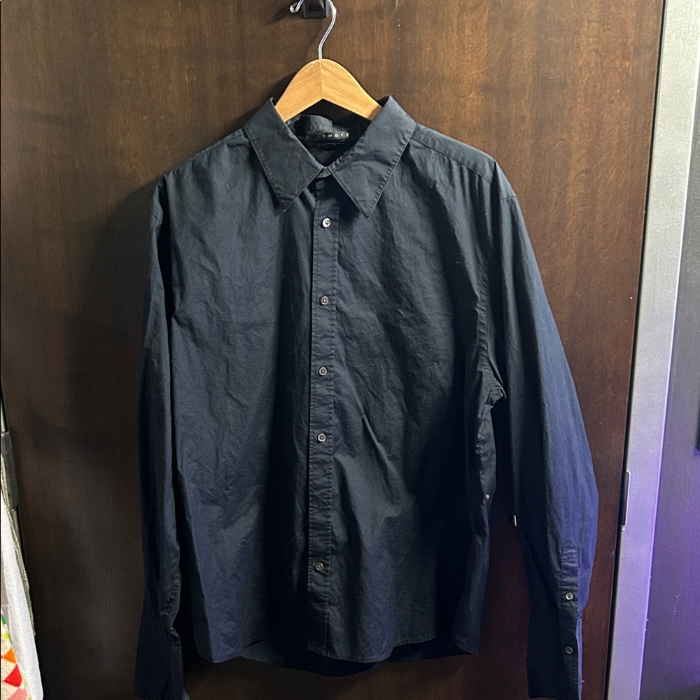 Theory Dark Casual Button-Down Shirt